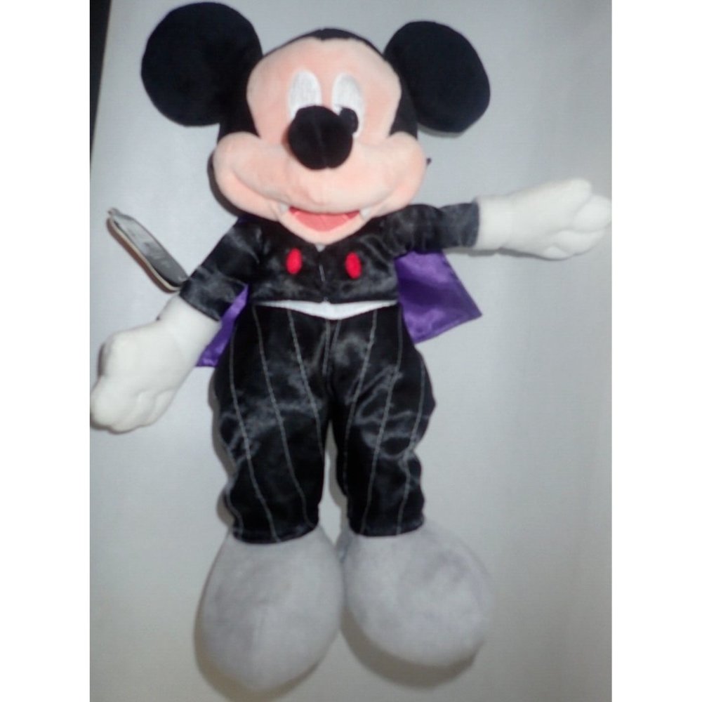 Hallmark‎ Halloween Disney Count Mickey And Witch Minnie Plush 13" New - Picture 5 of 6